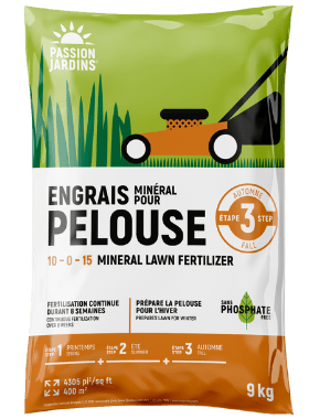 Engrais minéral pour pelouse étape 3 - Automne