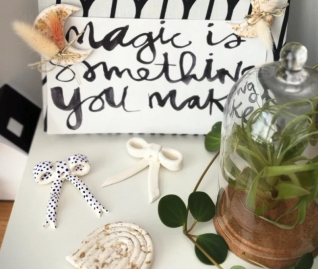 Projet diy aimants fleurs sechees