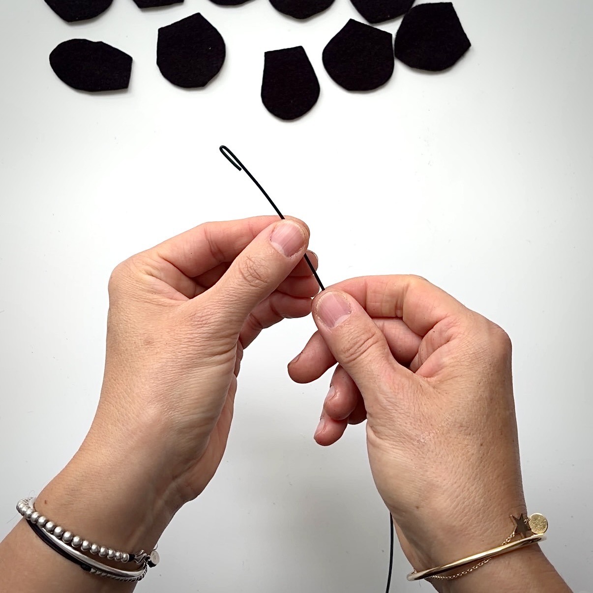 Form a small loop at the end of the wire